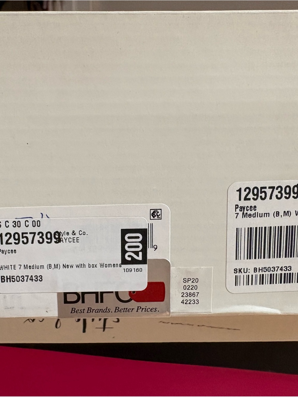 Style & Co. White sandal heels size 7 medium new with box